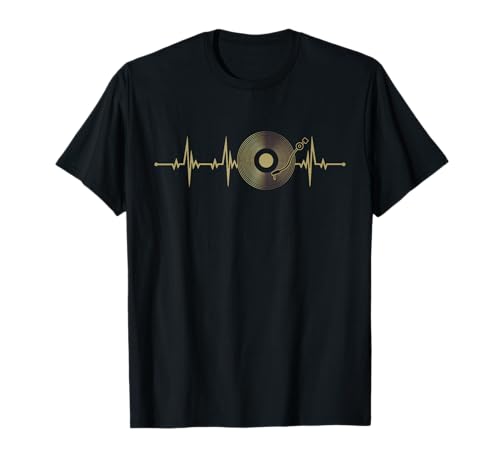 Vinyl Herzschlag T-Shirt Schallplatte Musik Puls Geschenk T-Shirt