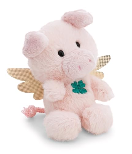 Kuscheltier Schutzengel Schwein 12cm in Geschenkbox 12x6,5x9,5cm, Pink