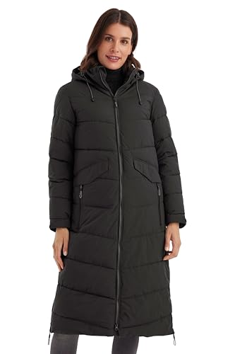 Killtec Damen Kow 62 Wmn Qltd Ct Wintermantel Mantel in Daunenoptik mit Kapuze, Schwarz, 40 EU
