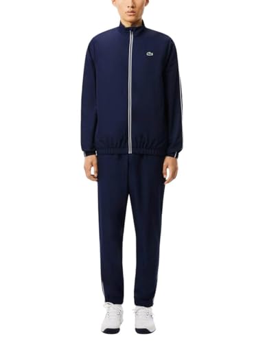 Lacoste Herren Men's Tracksuit Trainingsanzug, Marineblau/Weiß, XL