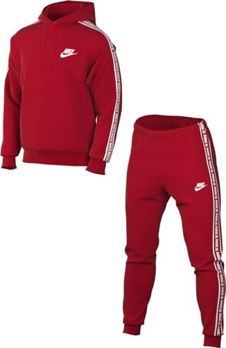 Nike Herren M Nk Club Flc Gx Hd Trk Suit Trainingsanzug, University Red/White, L EU