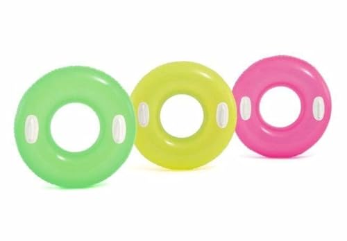 Intex Hi-Gloss Tube - Aufblasbarer Schwimmring - Ø 76 cm - Mit Griff, farblich sortiert