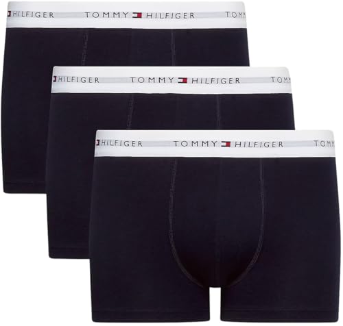 Tommy Hilfiger Herren 3er Pack Boxershorts Trunks Unterwäsche, Blau (Desert Sky/Desert Sky/Desert Sky), M