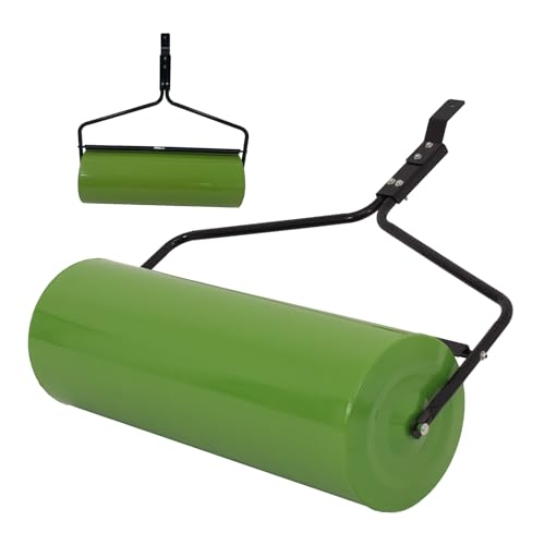 TRUTZHOLM Rasenwalze 97 cm für Rasentraktor ATV befüllbar Wasser oder Sand bis 95 L Schmutzabweiser Gartenwalze Ackerwalze