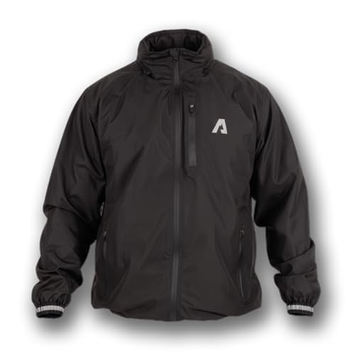 Alpensattel RainShield Fahrradjacke | Wind- & Wasserdichte Regenjacke für Damen & Herren | Leichte & Atmungsaktive Fahrrad Jacke | Reflektierend mit optimalem Schutz vor Regen & Wind | S-XXl wählbar