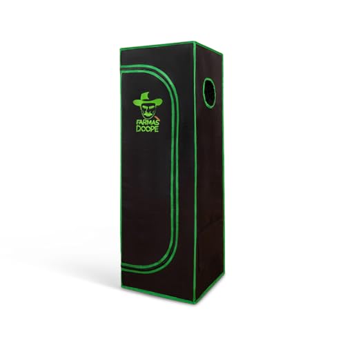 FARMAS DOOPE Growzelt 40x40x120 cm | Grow & Zuchtzelt für Hydrokulturen | Growschrank aus Oxford 600D & hochreflektierendem Mylar | Zelt für Pflanzen & Homegrowing [Inkl. Wasserfeste Bodenwanne]