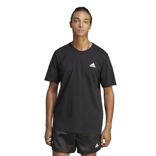 adidas Herren Essentials Single Langarm T-Shirt, Black, XL