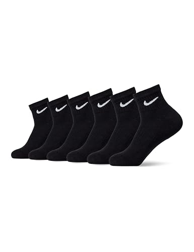 Nike Herren Everyday Cushioned Socken (6 Paar), Black/White, L