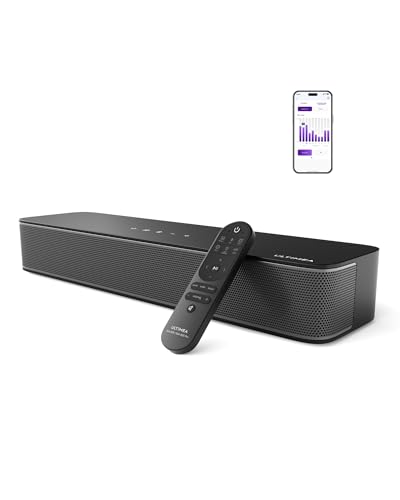 ULTIMEA 2.1 Kanal Soundbar für TV Geräte mit integriertem Subwoofer, APP-Steuerung, All-in-One Soundbar für Fernseher, TV-Lautsprecher mit verstellbarem Bass, Bluetooth 5.3 TV Sound Bar, Solo B30