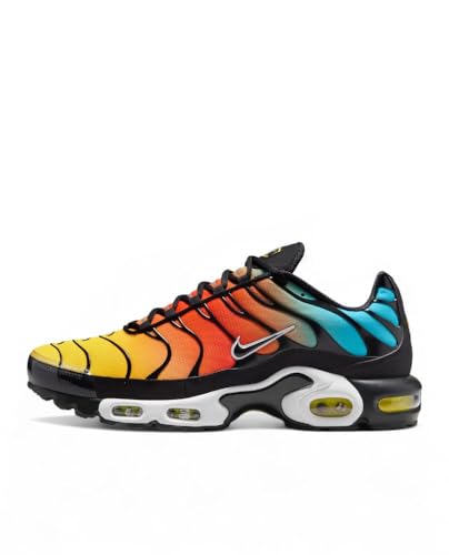 NIKE Herren AIR MAX Plus Sneaker, Baltic Blue Safety Orange, 44 EU