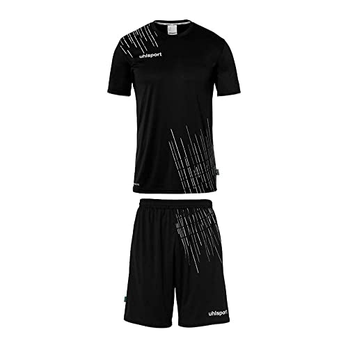 uhlsport Herren Score 26 Fußball Trikot-Set - Fußball-Set Bestehend Aus Trainings-Shirt Und Trainings-Hose, Schwarz/Weiß, S EU