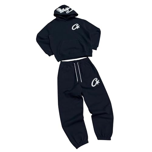 Herren-Trendy Hoodie und Hosen Set, komfortable Casual Sports Hoodie zweiteilig