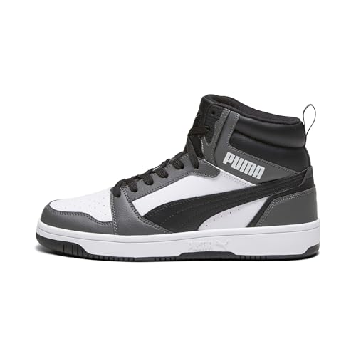 PUMA Unisex Rebound V6 Turnschuhe, Puma White Puma Black Shadow Gray, 42 EU