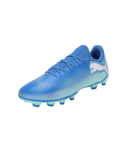PUMA Unisex FUTURE 7 PLAY FG/AG Fußballschuhe, Hyperlink Blue-Mint White, 43 EU