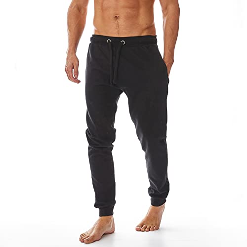 Iron Mountain Herren Jogginghose Umweltfreundliche Jogginghose aus recyceltem Garn, Jogger, Trainingshose mit Bündchen, Schwarz, XXL
