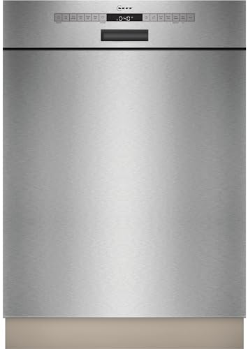 Neff S125EBS16E, N 50, Smarter Unterbau Geschirrspüler 60 cm, Spülmaschine Made in Germany, Besteckkorb, sehr leise, Open Dry, starke Reinigung mit Chef 70ºC, Favoriten, Gebürsteter Stahl, Aqua Stop