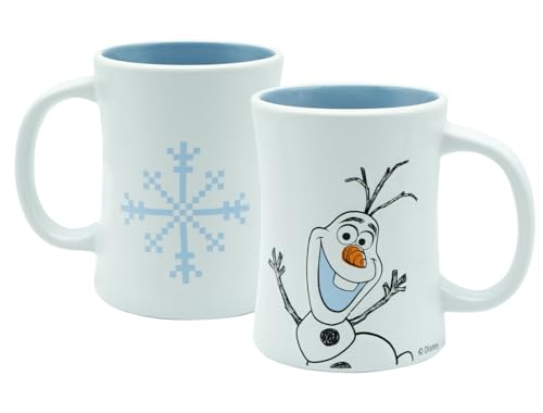 Tasse Olaf 3D Relief 360ml, Fantassen mit Olaf Prägung, Disney, Frozen, Eiskönigin, Klassiker, Retro, Blau