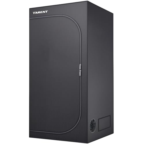 Growzelt 80x80x180 cm, Growzelt mit Herausnehmbarer Wasserdichter Bodenwanne, Ideale Größe Zuchtzelte für Hydrokulturen, Von TARENT