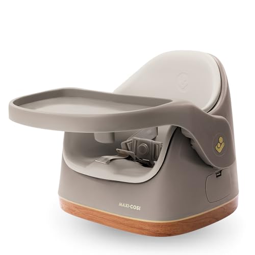 Maxi-Cosi Jay 2-in-1 Sitzerhöhung Stuhl Kind, 6 Monate - 3 Jahre, 9-15 kg, Baby Sitzhilfe, Verstellbares Tablett, Einfache Reinigung, Kompaktes Design, Geräumig, Elegance Beige
