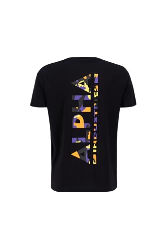 Alpha Industries Backprint T Camo Print T-Shirt für Herren Black/Orange