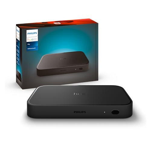 Philips Hue Play HDMI-Sync Box 8K - Entertainment Box synchronisiert bis zu 10 Hue Lampen mit Games, Filmen und Musik - Synchronisationsbox erfordert Hue Bridge - Unterstützt Dolby Vision HDR10+