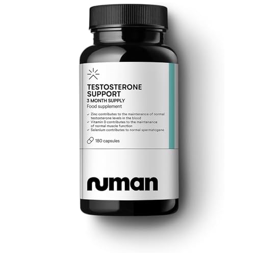 Numan Testosterone Pro Nahrungsergänzungsmittel Männer - T complex, Tribulus Terrestris, Muskelaufbau, Potenz, Männergesundheit, Maca-Wurzel, Zink, Ginseng (180 Kapsel)