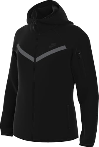 Nike Kinder Tch Fz Ls - Pd Kapuzenjacke, Black/Black/Black, 158-170