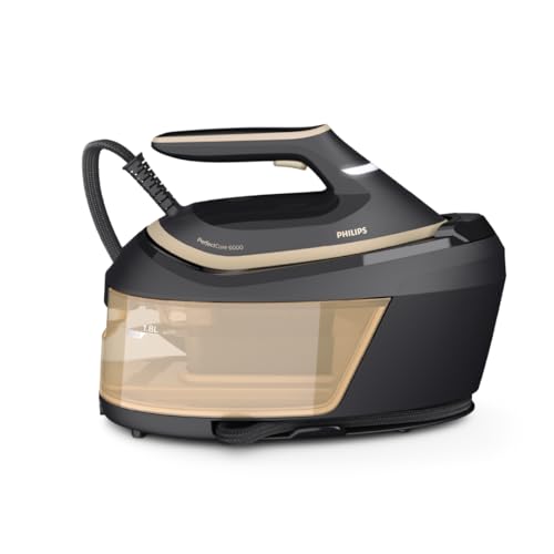 Philips PerfectCare 6000 Series Dampfbügelstation, Leistungsstarker Dampf, Kompaktes Design, 1,8L Abnehmbarer Wassertank, SteamGlide Advanced Bügelsohle (PSG6064/80)