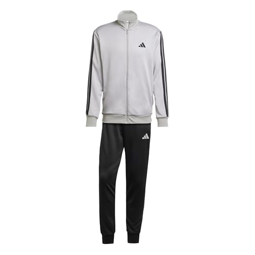 adidas Herren 3 STRIPES FRENCH TERRY TRACKSUITS, medium grey heather/mgh solid grey, XL