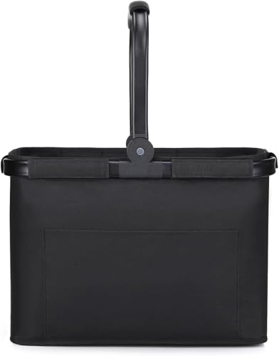 Diurwur®30L Einkaufskorb Familie Einkaufstasche Faltbar Tragekorb Groß Picknickkorb Klappkorb Reisetasche Praktischer Einkaufen Korb mit Gepolsterten Griffen-ideal für Reisen/Picknick/Einkaufen