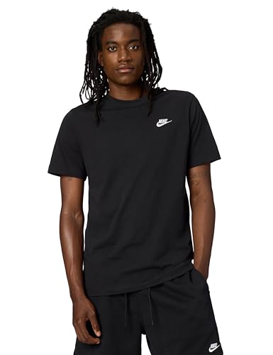 Nike Herren T-Shirt Sportswear Club, Black/White, M, AR4997-013