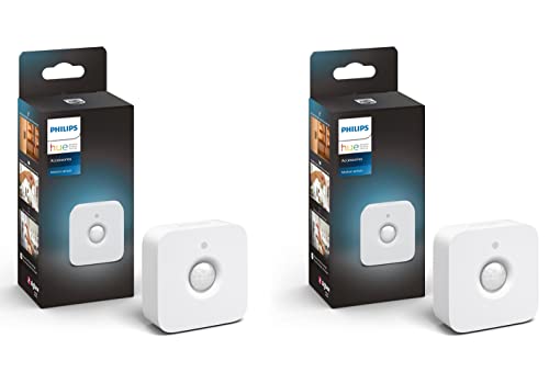 Philips Hue Bewegungssensor, Zubehör System, intelligenter Bewegungsmelder, Tageslichtsensor, Weiß (Doppelpack)