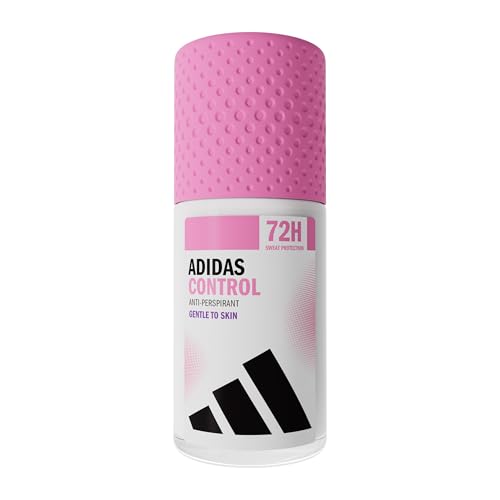 adidas Control Anti-Transpirant Deo Roll-On für sie, 72 Stunden Trockenschutz und langanhaltende Frische, vegan, 50 ml