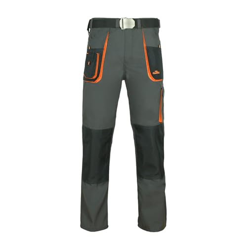 ART.MAS Arbeitshose Multifunktion Bundhose Cargo Handwerker 270g/m2, Classic (52, Graphit/orange)