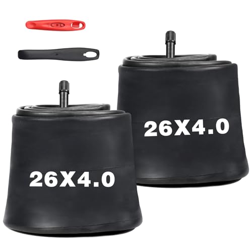 GRELiving 2PCS 26x4.0 Zoll Fahrradschlauch Verdickung 26 Zoll AV35mm Schlauch Fat Bike Innertube/Mountainbike Elektrofahrrad Schlauch