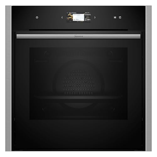 NEFF B64VS71N0, N 90, Einbau-Backofen, Made in Germany, Integrierbarer Backofen 60 x 60cm, Slide&Hide, Full Touch TFT-Display, Favorit, Vario Steam, Soft Open & Close, Schwarz