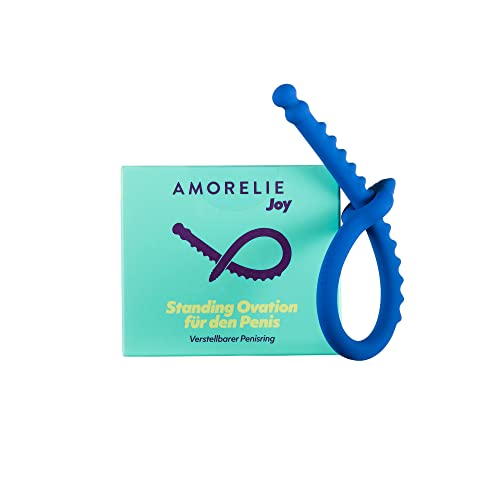 AMORELIE Joy – Flexibel verstellbarer Penisring Sway | aus Silikon | Blau