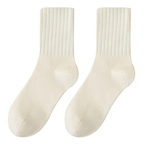 Generisch Kindertracht Strümpfe Einfarbige Damensocken Mid Tube und Qinter All Long Tube Socken reiner Baumwolle Damensocken 39 (C, One Size)