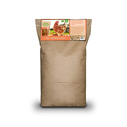 My Little Farm Bio-Hennenkorn, 10 kg, Bio-Körnerfutter für Hühner, ideal für Legehennen und andere Geflügel, naturgesunde Vollkornmischung, vitalstoffreich