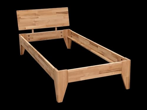 Betten-ABC Massivholzbett Rustica - 90x200 cm - Kernbuche in Naturoptik - Natur geölt