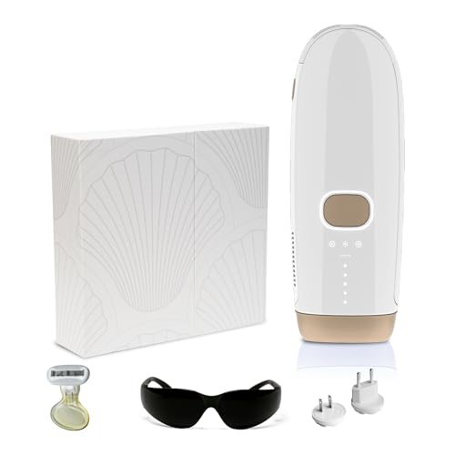 Techomey IPL Geräte Haarentfernung, Schmerzfreie und Dauerhafte IPL Haarentfernungsgerät mit Saphir-Eiskühlsystem, IPL Laser für Damen, Männer,Körper, Achseln, Bikinizone