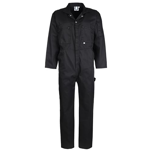 FORT 366/BK-34 366 Zip Front Overall mit Reißverschluss vorne, Schwarz, 86,4 cm