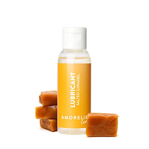 AMORELIE Care – Gleitgel Salted Caramel mit Geschmack Essbar Wasserbasiert (50ml)