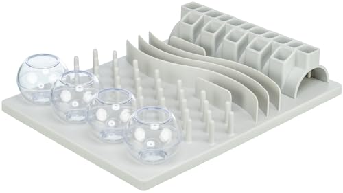 TRIXIE Fun Board – Katzenspielzeug mit 5 Spielmodulen – rutschfest – spülmaschinenfest – Kunststoff – inkl. Trainingsanleitung – weiß – 4590