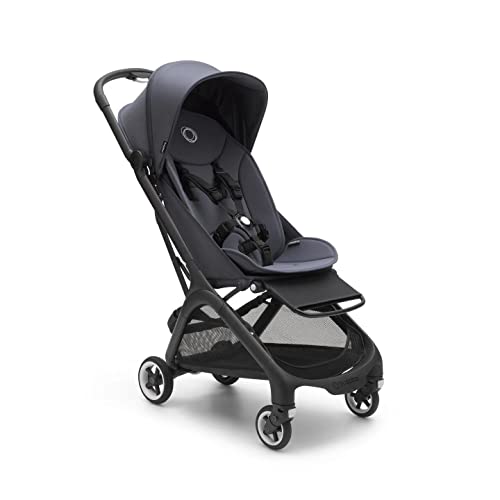 Bugaboo Butterfly ultrakompakter Reise-Kinderwagen, klein & leicht, einhändig faltbar und einfach zu lenken, ergonomischer City-Buggy für Babys ab 6 Monaten, mit viel Stauraum, Stormy Blue