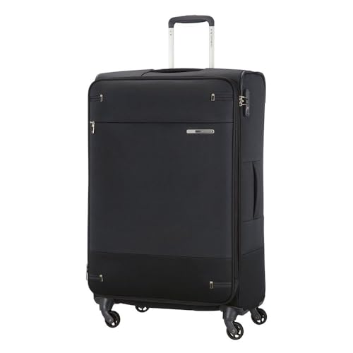 Samsonite Base Boost - Weichgepäck Koffer 78 cm Groß - Trolley Koffer mit 4 Rollen, TSA-Schloss, Leicht & Erweiterbar - 105 L - 3.1 kg - Schwarz (Black)