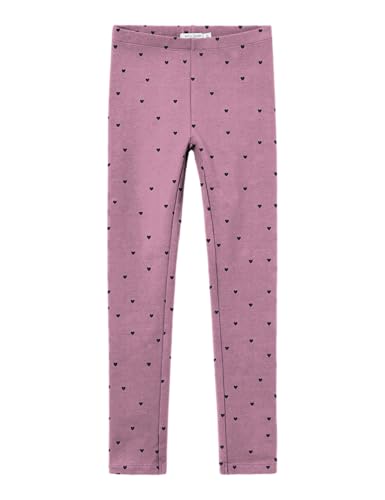 NAME IT Mädchen Nkfdavina AOP SWE Legging Bru Noos, Mauve Orchid, 110