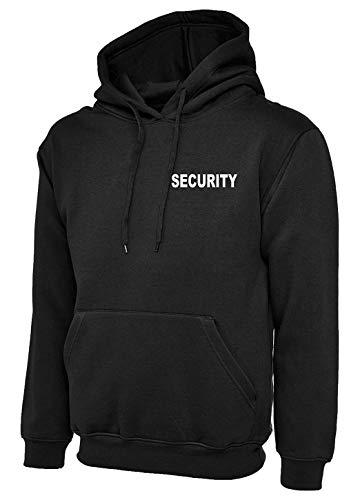R&K Dienstbekleidung Kapuzen-Sweatshirt Hoodie - Security Bedruckt vorne und hinten GR. L