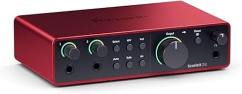 Focusrite Scarlett 2i2 4. Gen USB-Audio-Interface, Komposition, Streaming und Podcasting — Aufnahmen in HiFi-Studioqualität und sämtliche Software, die Sie zur Aufnahme brauchen