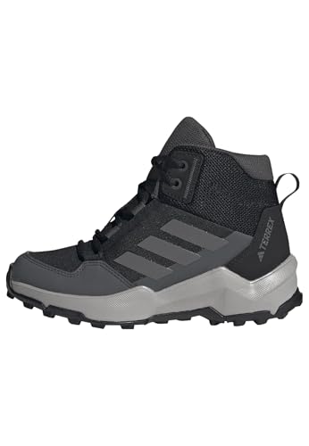 adidas Unisex Kinder Terrex AX4R MID Hiking Shoes, Core Black/Grey Four/Grey Six, 33 EU